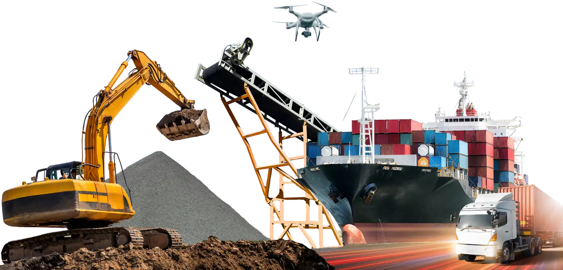 Mining from Exploration, Exploitation, Processing, and Logistics